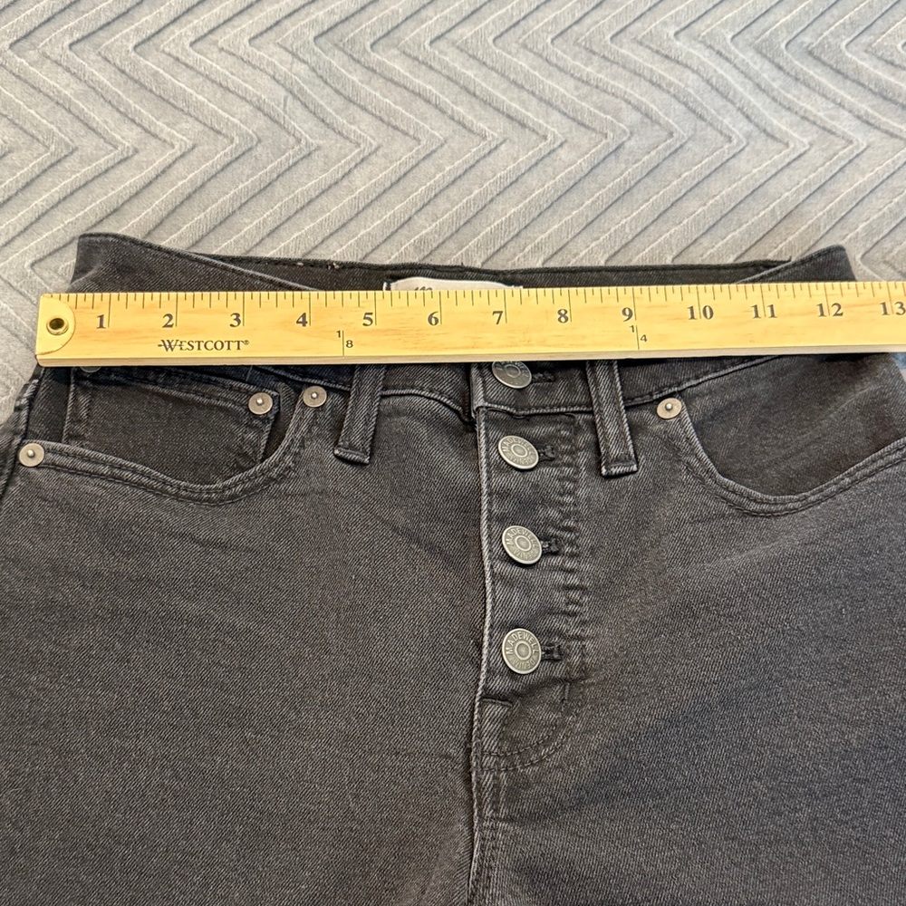 Madewell Wide Leg Crop Jeans Button Front - Picture 9 of 13
